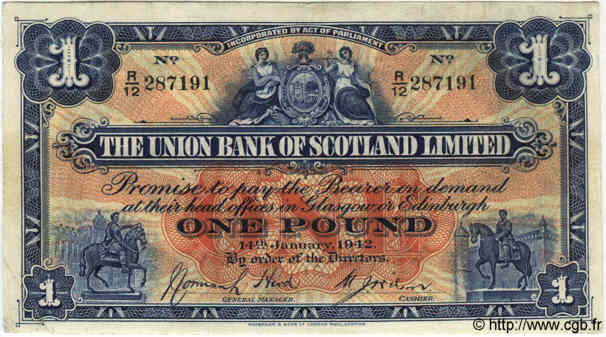 1 Pound SCOTLAND  1942 PS.815c fVZ