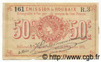50 Centimes FRANCE régionalisme et divers  1871 BPM.076.52 TTB