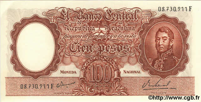 5 Pesos Argentinos ARGENTINIEN  1967 P.277 ST