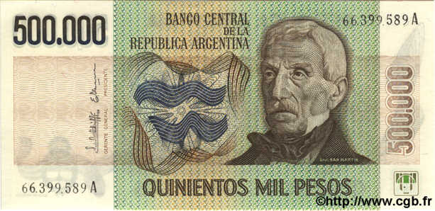 500 000 Pesos ARGENTINA  1980 P.309 UNC