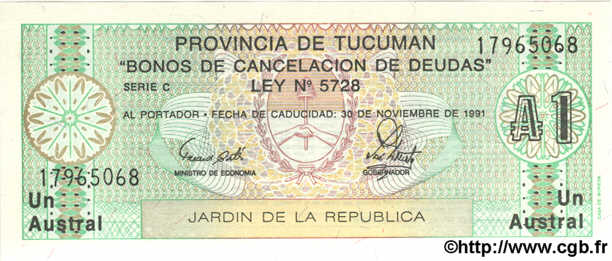 1 Austral ARGENTINA  1991 PS.2711b FDC