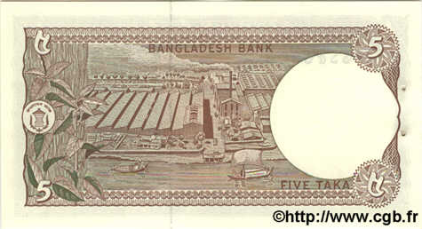 5 Taka BANGLADESH  1983 P.25c NEUF