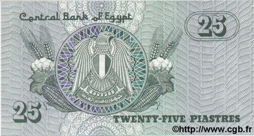 25 Piastres EGYPT  1984 P.054 UNC