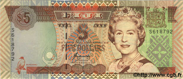 5 Dollars FIGI  1995 P.0101a FDC
