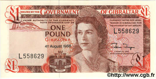 1 Pound GIBILTERRA  1988 P.20e FDC