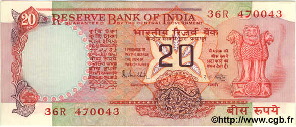 20 Rupees INDIEN
  1983 P.082h fST
