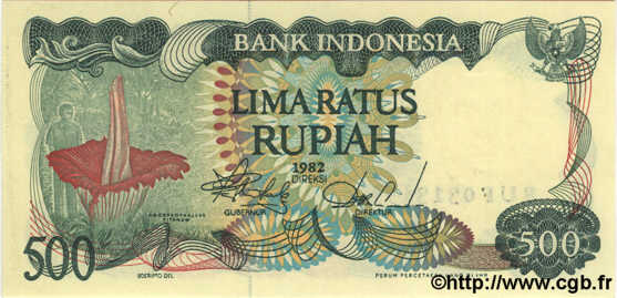 500 Rupiah INDONÉSIE  1982 P.121 SPL