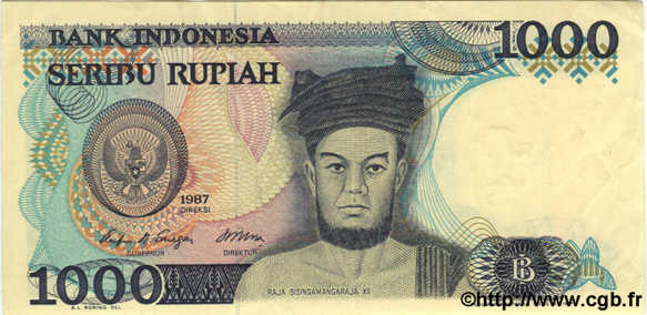 1000 Rupiah INDONESIEN  1987 P.124a VZ+