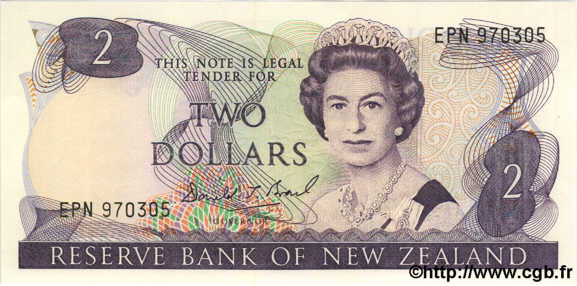 2 Dollars NEW ZEALAND  1981 P.170c UNC