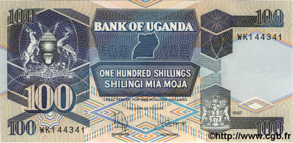 100 Shillings UGANDA  1997 P.31c ST
