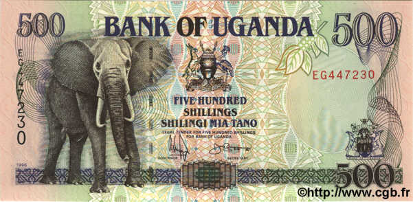 500 Shillings UGANDA  1996 P.35a ST
