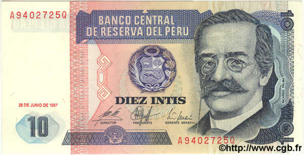 10 Intis PERU  1987 P.129 FDC