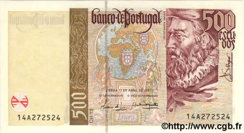 500 Escudos PORTUGAL  1997 P.187a UNC