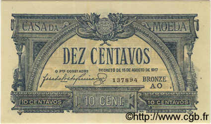 10 Centavos PORTUGAL  1917 P.094 UNC