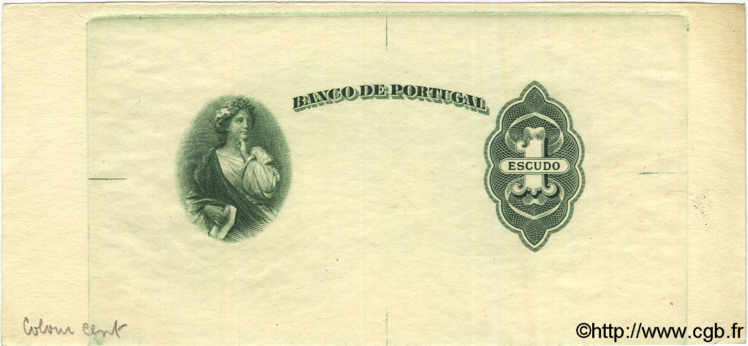 1 Escudo Essai PORTOGALLO  1900  AU