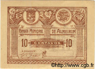 10 Centavos PORTUGAL Almeirim 1920  SC+