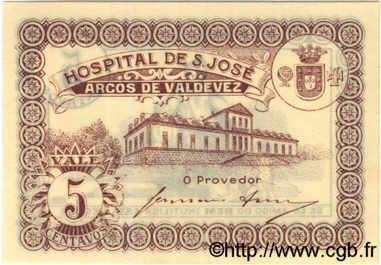 5 Centavos PORTUGAL Arcos De Valdevez 1920  UNC