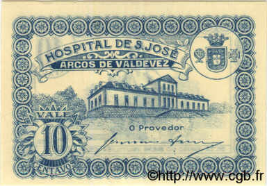 10 Centavos PORTUGAL Arcos De Valdevez 1920  SC+