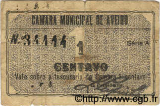 1 Centavo PORTUGAL Aveiro 1920  VG