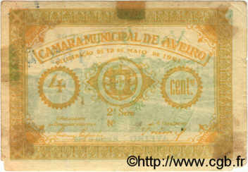 4 Centavos PORTUGAL Aveiro 1921  F