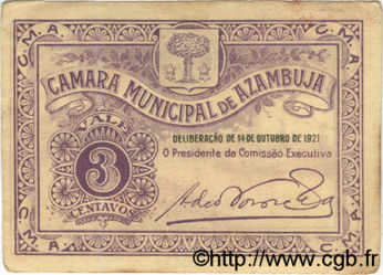 3 Centavos PORTUGAL Azambuja 1921  VF