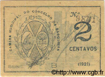 2 Centavos PORTUGAL Barquinha 1921  AU