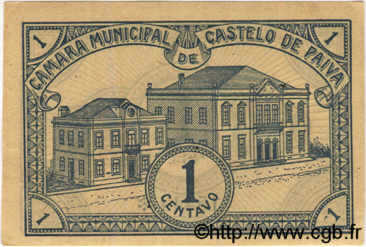 1 Centavo PORTUGAL Castelo De Paiva 1918  XF