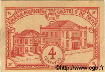 4 Centavos PORTUGAL Castelo De Paiva 1918  VF+