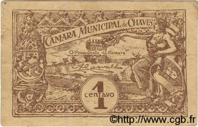 1 Centavo PORTOGALLO Chaves 1920  MB