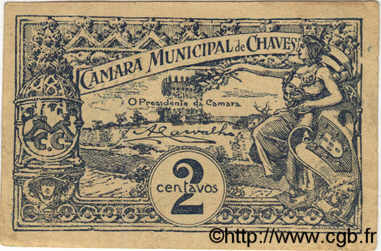 2 Centavos PORTUGAL Chaves 1918  MBC