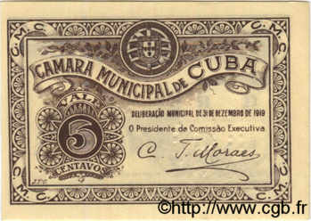 5 Centavos PORTUGAL Cuba 1918  UNC-
