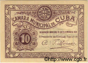10 Centavos PORTUGAL Cuba 1918  FDC