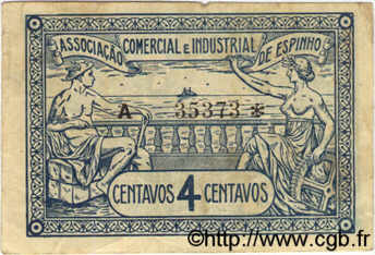 4 Centavos PORTUGAL Espinho 1921  fSS