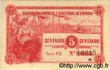5 Centavos PORTUGAL Espinho 1918  VF