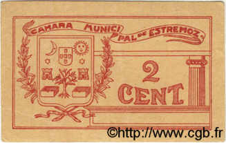 2 Centavos PORTUGAL Estremoz 1920  VF+