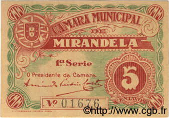 5 Centavos Non émis PORTUGAL Mirandela 1920  SC+