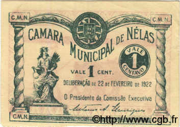 1 Centavo PORTUGAL Nelas 1922  AU