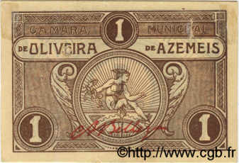 1 Centavo PORTUGAL Oliveira De Azemeis 1920  XF