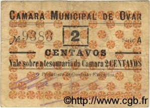 2 Centavos PORTOGALLO Ovar 1920  q.BB