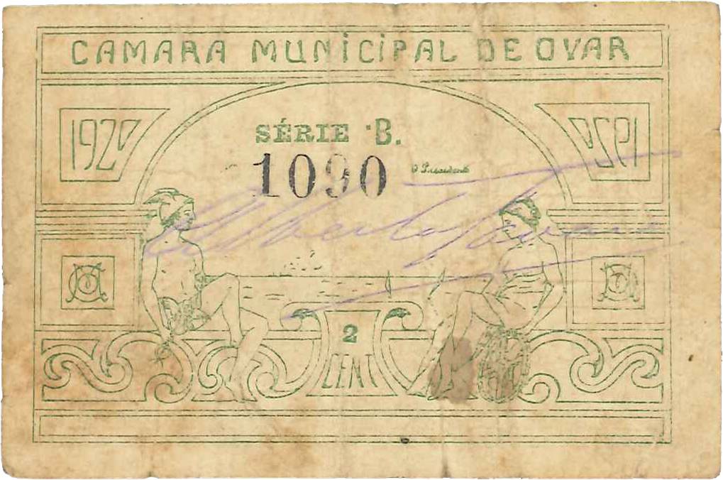 2 Centavos PORTUGAL Ovar 1920  S