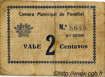 2 Centavos  PORTUGAL Penafiel 1920  B+