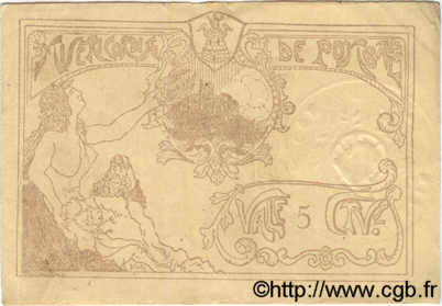 5 Centavos PORTUGAL Pombal 1920  VF+