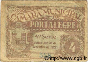 4 Centavos PORTOGALLO Portalegre 1922  MB