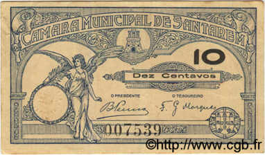 10 Centavos PORTUGAL Santarem 1920  SS