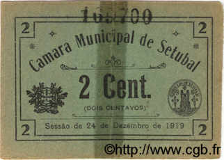 2 Centavos PORTUGAL Setubal 1919  F