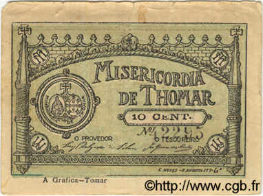 10 Centavos PORTUGAL Thomar 1918  S