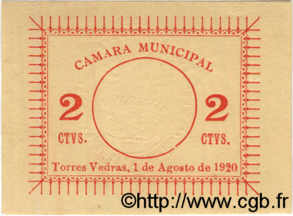 2 Centavos PORTUGAL Torres Vedras 1920  UNC