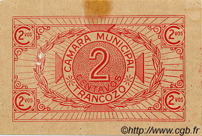 2 Centavos PORTUGAL Trancozo 1920  VF