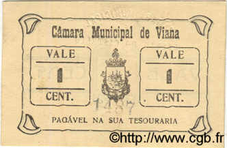 1 Centavo PORTUGAL Viana 1920  fST+