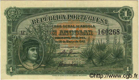 1 Angolar ANGOLA  1942 P.068 pr.NEUF